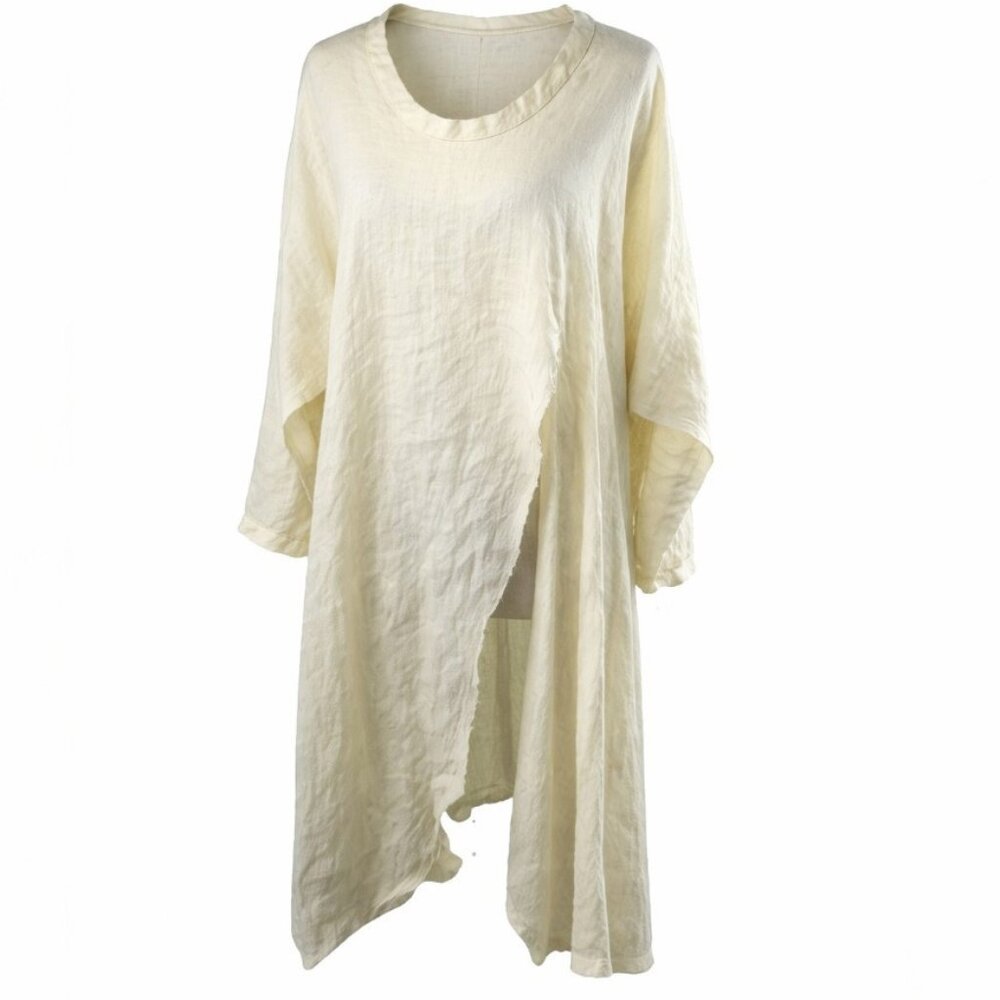 Women’s Cream Asymmetrical Tunic Top